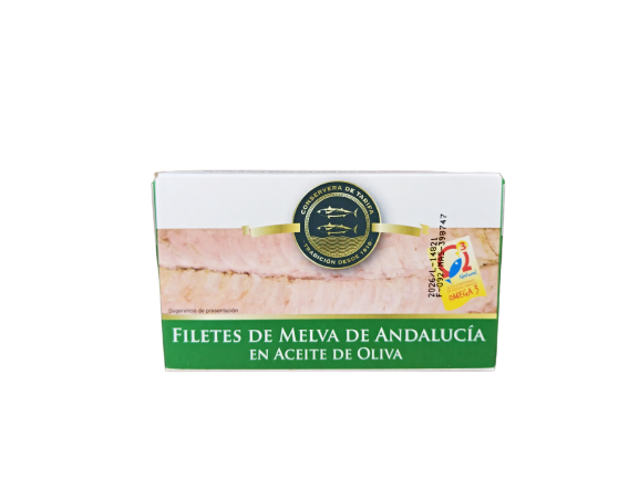 Filetes de melva de Andalucía 120gr en aceite de oliva