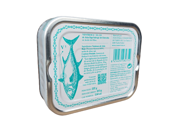 Ventresca de atún rojo salvaje en aceite de oliva conservas gourmet